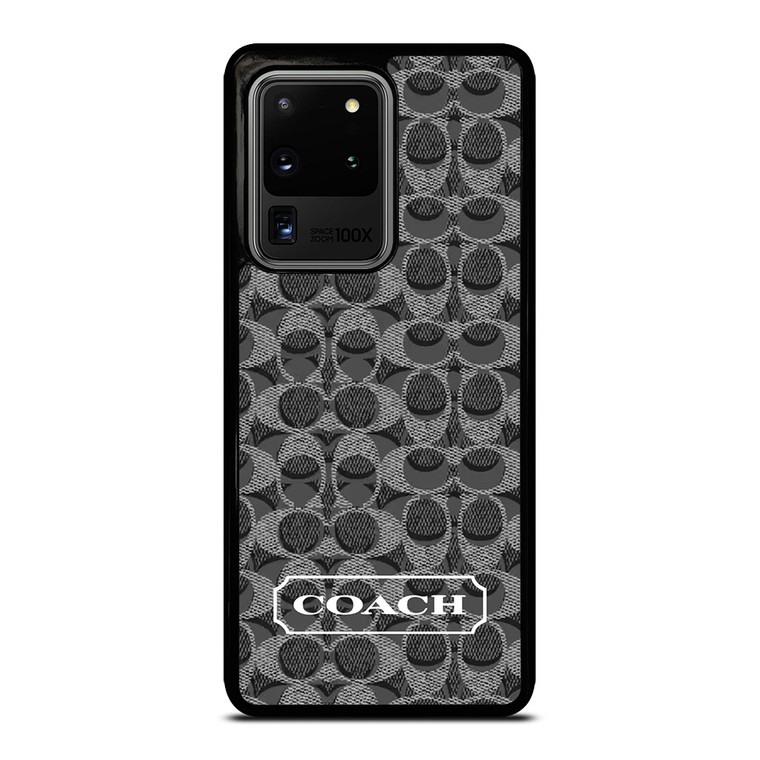 COACH NEW YORK LOGO PATTERN BLACK Samsung Galaxy S20 Ultra Case Cover