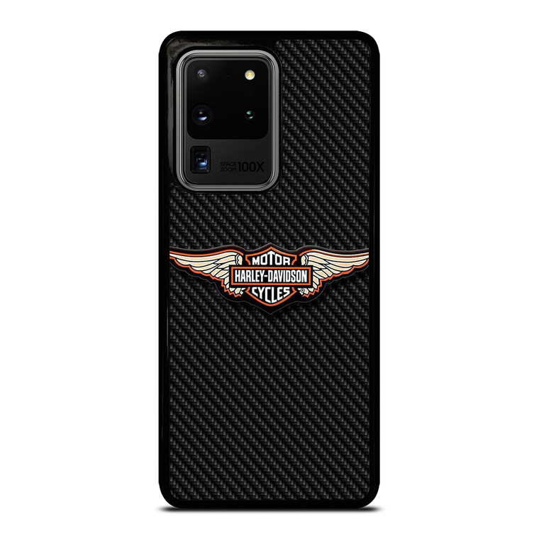 HARLEY DAVIDSON LOGO MOTORCYCLES COMPANY CARBON Samsung Galaxy S20 Ultra Case Cover