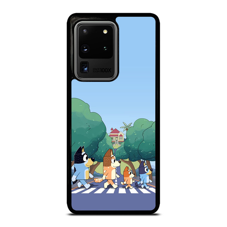 HEELERS FAMILY BLUEY CARTOON ABBEY ROAD Samsung Galaxy S20 Ultra Case Cover