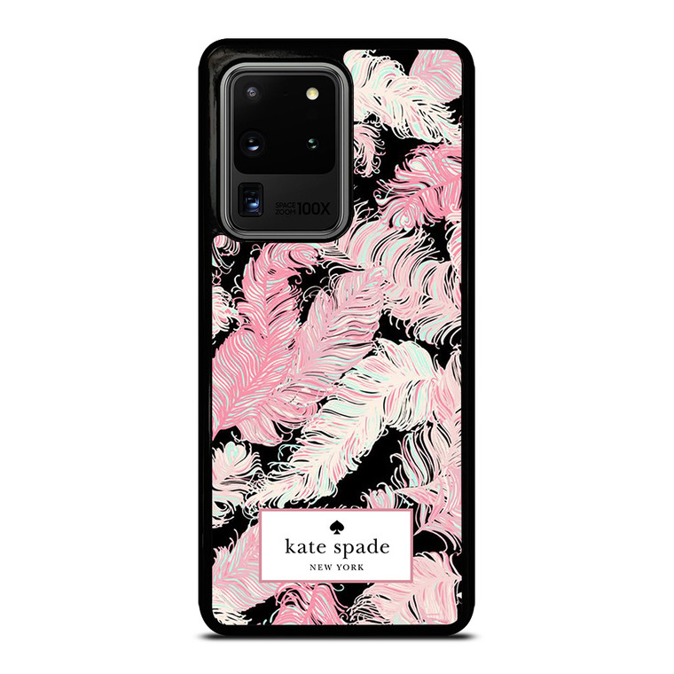 KATE SPADE NEW YORK LOGO PINK FEATHERS Samsung Galaxy S20 Ultra Case Cover