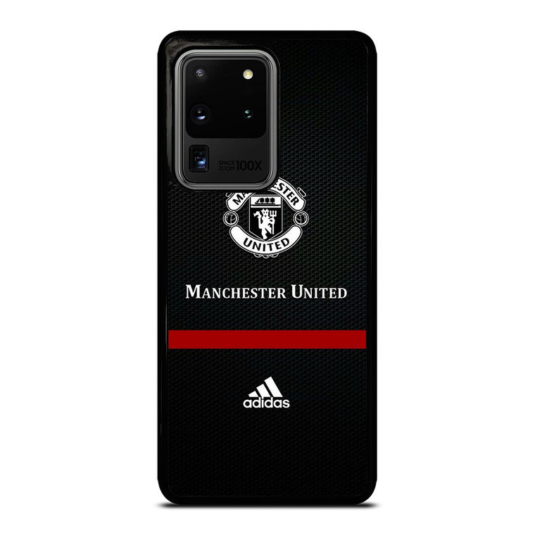 MANCHESTER UNITED FC LOGO FOOTBALL ADIDAS BLACK Samsung Galaxy S20 Ultra Case Cover