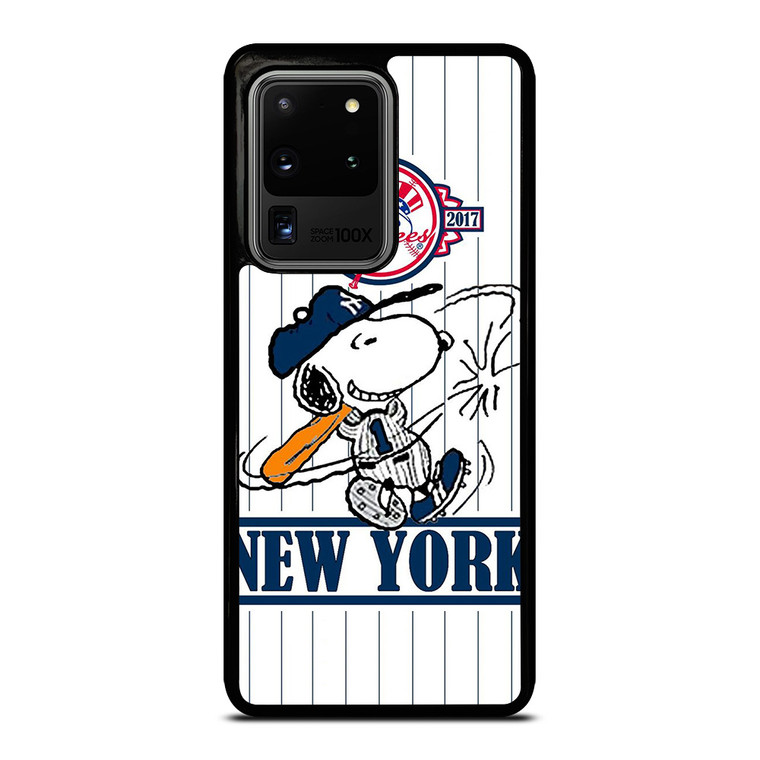 NEW YORK YANKEES LOGO BASEBALL SNOOPY THE PEANUTS Samsung Galaxy S20 Ultra Case Cover