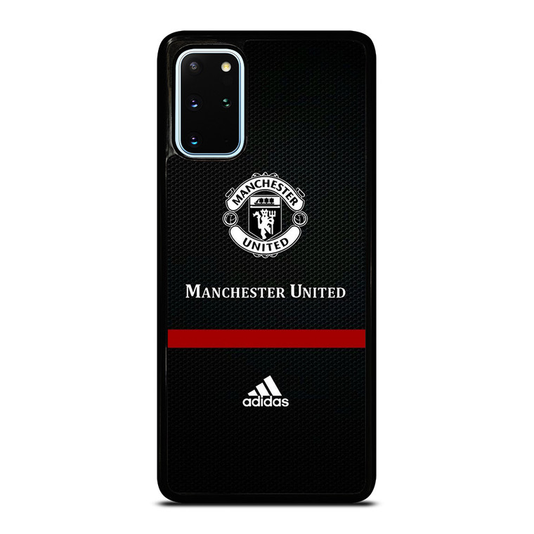 MANCHESTER UNITED FC LOGO FOOTBALL ADIDAS BLACK Samsung Galaxy S20 Plus Case Cover