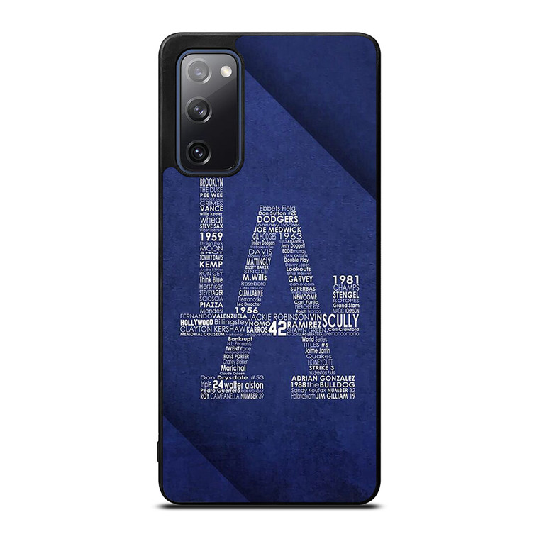 LA DODGERS LOS ANGELES LOGO BASEBALL TEAM TYPOGRAPHY Samsung Galaxy S20 FE Case Cover