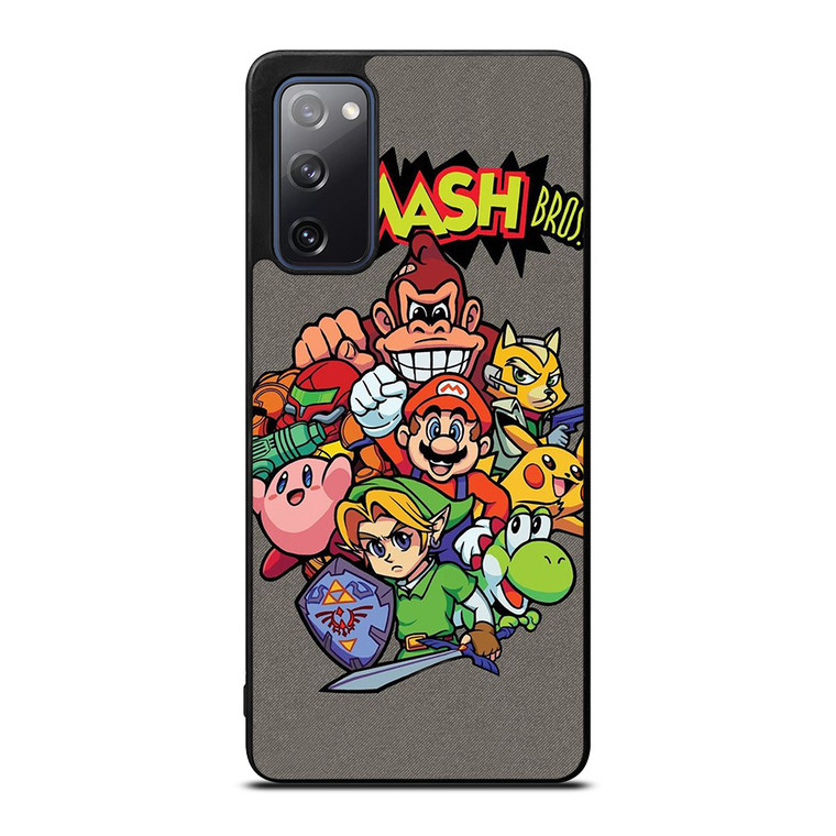 NINTENDO GAME CHARACTER SUPER SMASH BROSS AND FRIENDS Samsung Galaxy S20 FE Case Cover