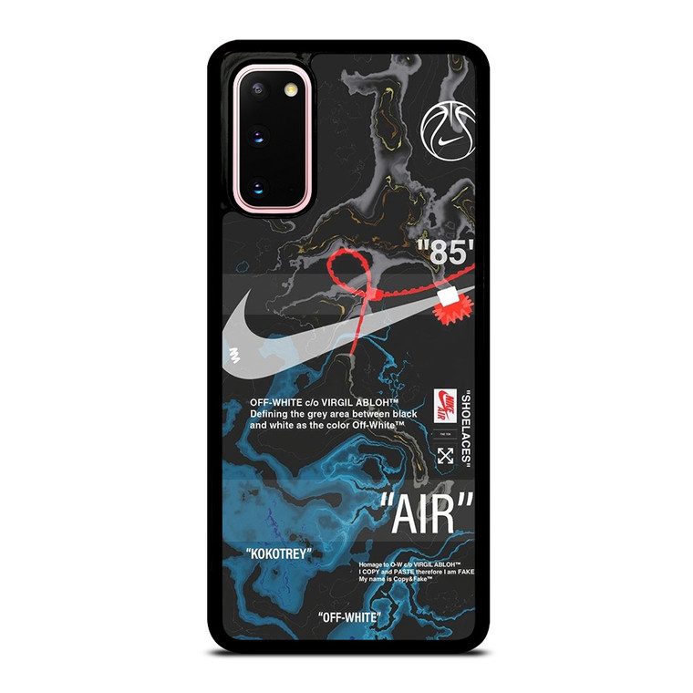 NIKE AIR JORDAN OFF WHITE BLACK MARBLE Samsung Galaxy S20 Case Cover