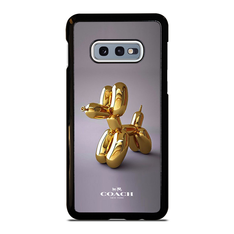 COACH NEW YORK LOGO GOLD DOG BALLOON Samsung Galaxy S10e  Case Cover