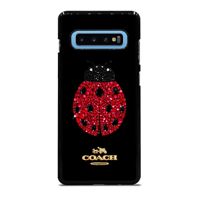 COACH NEW YORK LOGO DIAMOND LADYBUG Samsung Galaxy S10 Plus Case Cover