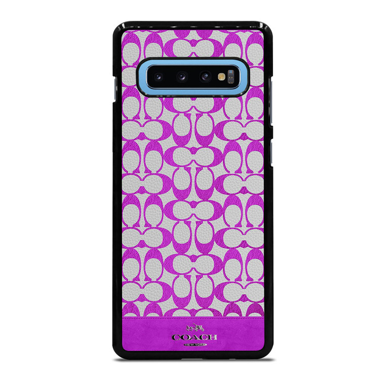 COACH NEW YORK LOGO PATTERN PURPLE EMBLEM Samsung Galaxy S10 Plus Case Cover