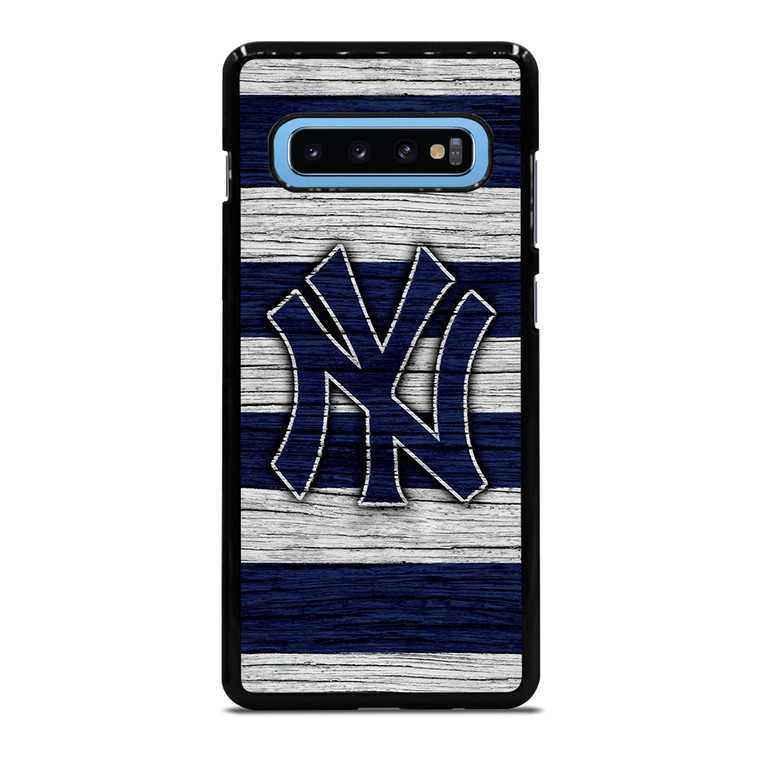 NEW YORK YANKEES BASEBALL TEAM WOODEN LOGO Samsung Galaxy S10 Plus Case Cover