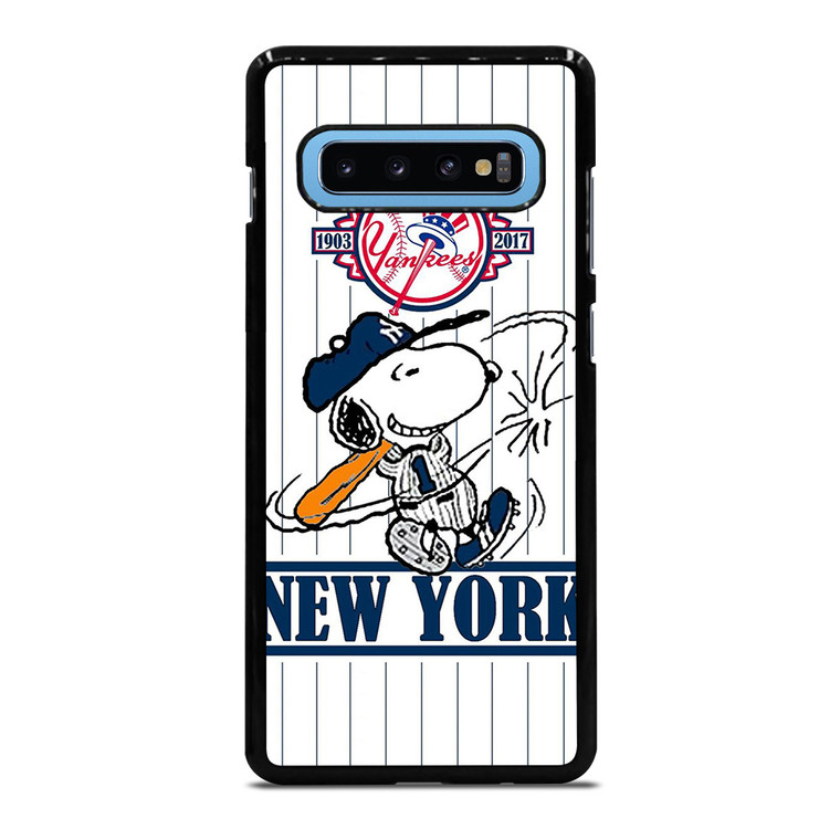 NEW YORK YANKEES LOGO BASEBALL SNOOPY THE PEANUTS Samsung Galaxy S10 Plus Case Cover