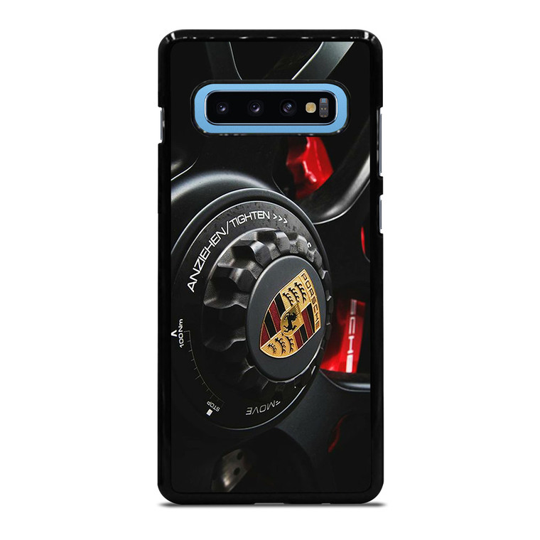 PORSCHE LOGO CAR ON RIM Samsung Galaxy S10 Plus Case Cover