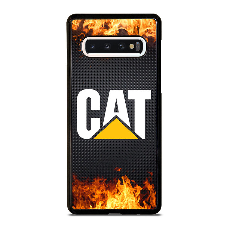 CATERPILLAR CAT TRACTOR LOGO FIRE Samsung Galaxy S10 Case Cover