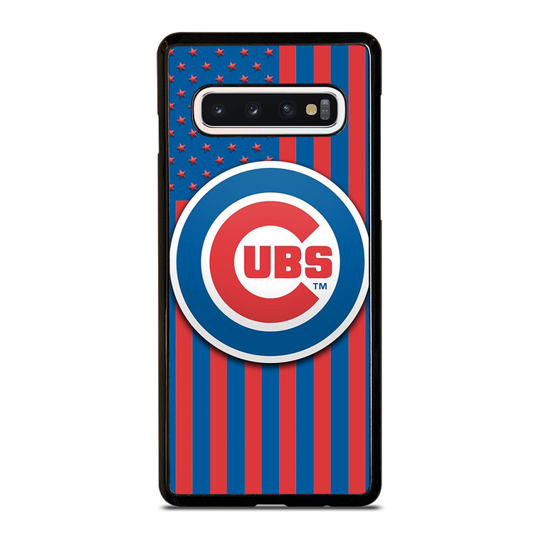 CHICAGO CUBS LOGO BASEBALL TEAM USA FLAG Samsung Galaxy S10 Case Cover