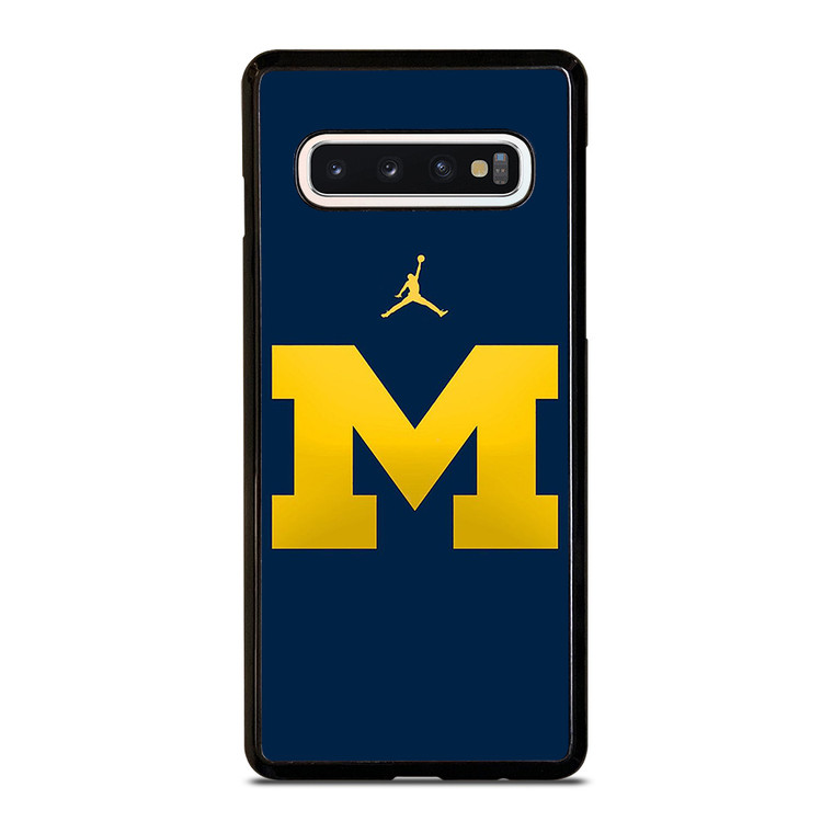 MICHIGAN WOLVERINES AIR JORDAN LOGO FOOTBALL Samsung Galaxy S10 Case Cover