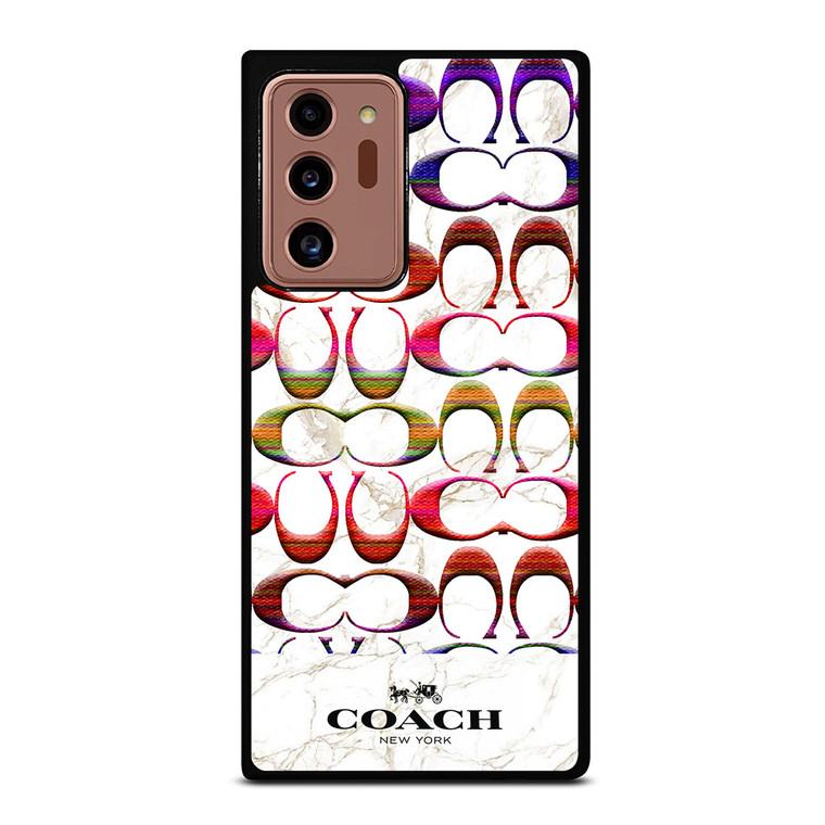 COACH NEW YORK COLORFULL PATTERN MARBLE Samsung Galaxy Note 20 Ultra Case Cover