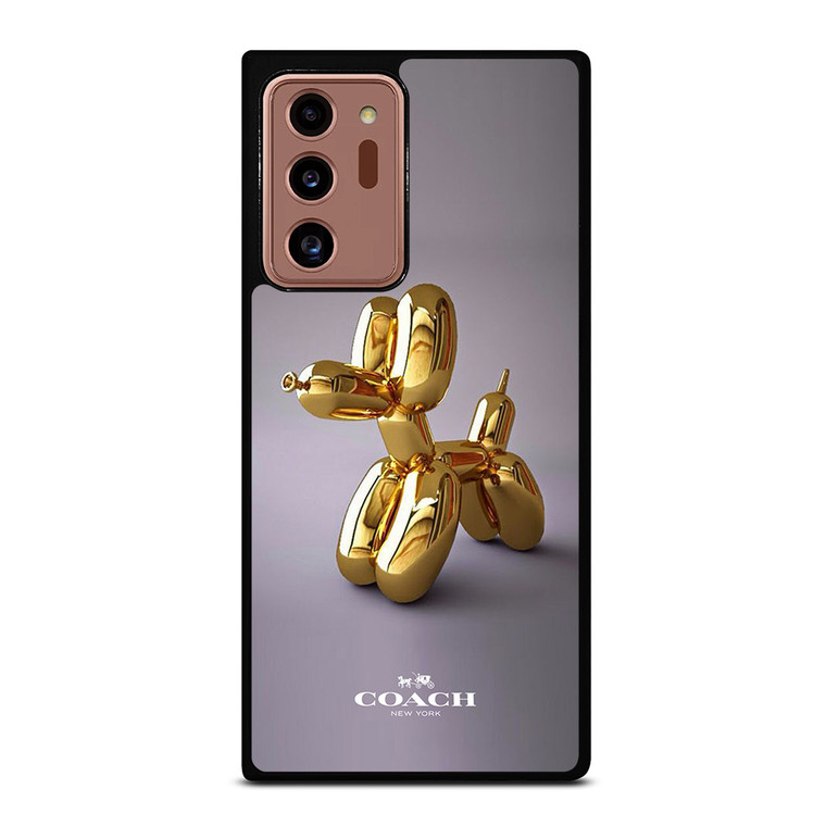 COACH NEW YORK LOGO GOLD DOG BALLOON Samsung Galaxy Note 20 Ultra Case Cover