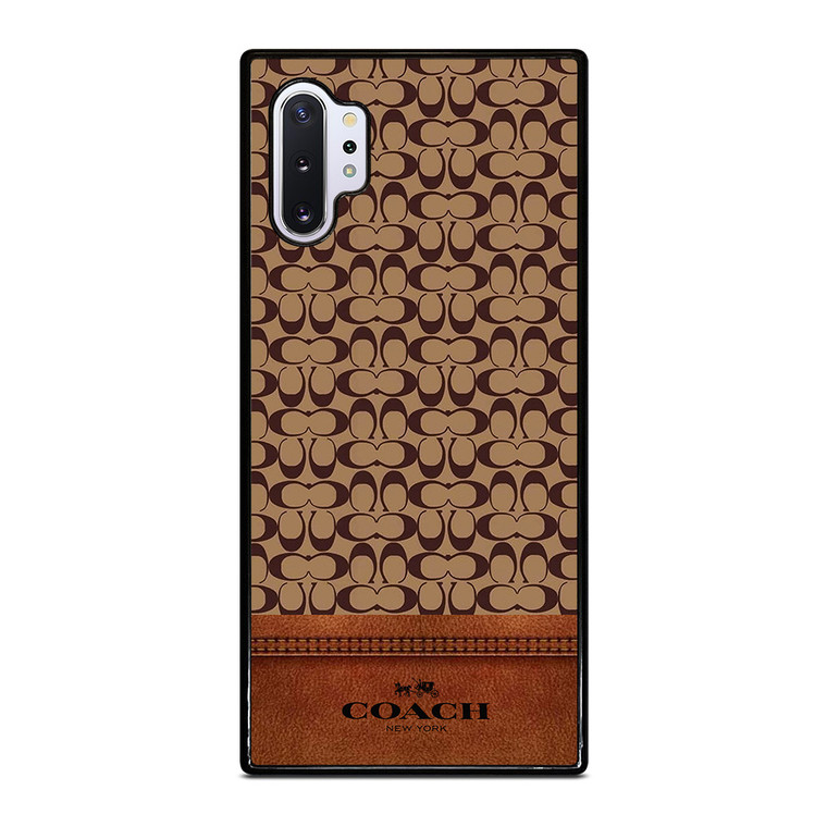 COACH NEW YORK LOGO BROWN ICON Samsung Galaxy Note 10 Plus Case Cover