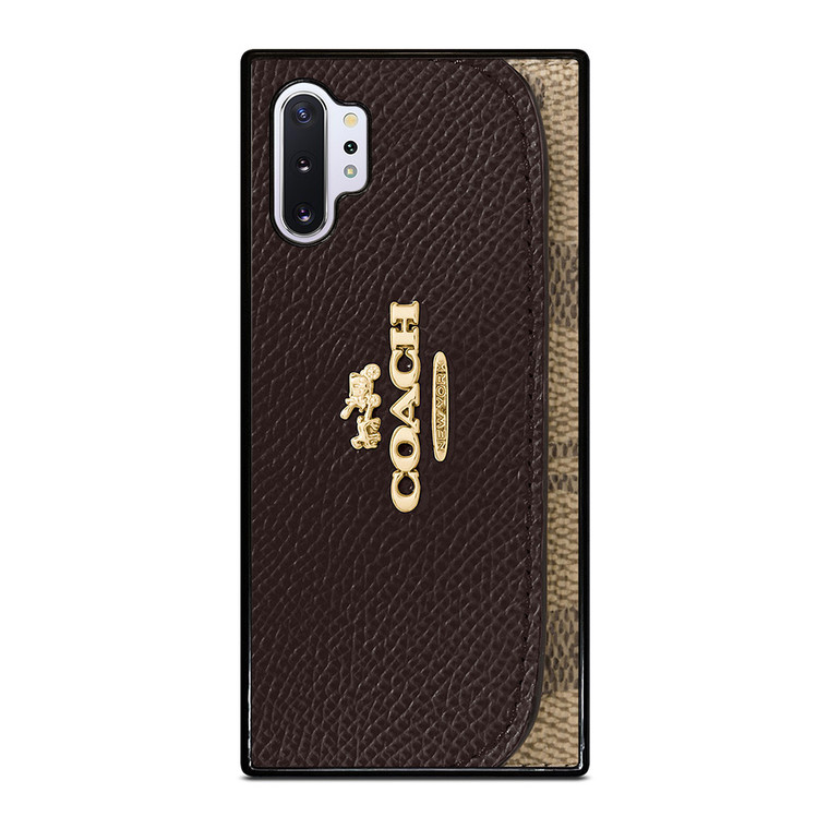 COACH NEW YORK LOGO BROWN WALLET Samsung Galaxy Note 10 Plus Case Cover