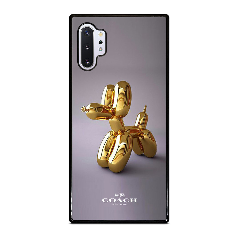 COACH NEW YORK LOGO GOLD DOG BALLOON Samsung Galaxy Note 10 Plus Case Cover