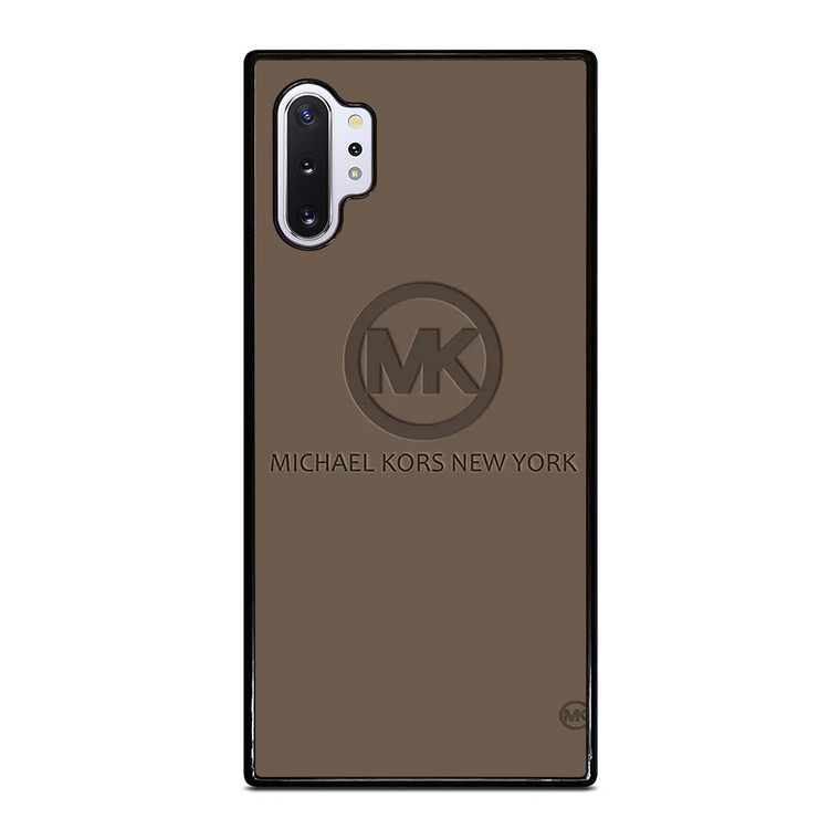 MICHAEL KORS NEW YORK LOGO BROWN Samsung Galaxy Note 10 Plus Case Cover