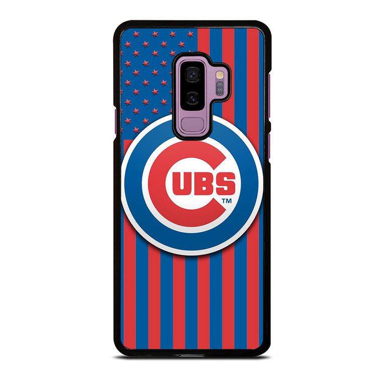 CHICAGO CUBS LOGO BASEBALL TEAM USA FLAG Samsung Galaxy S9 Plus Case Cover
