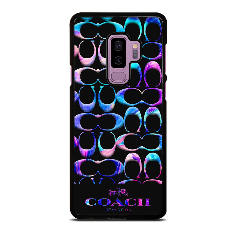 COACH NEW YORK COLORFULL MARBLE PATTERN Samsung Galaxy S9 Plus Case Cover
