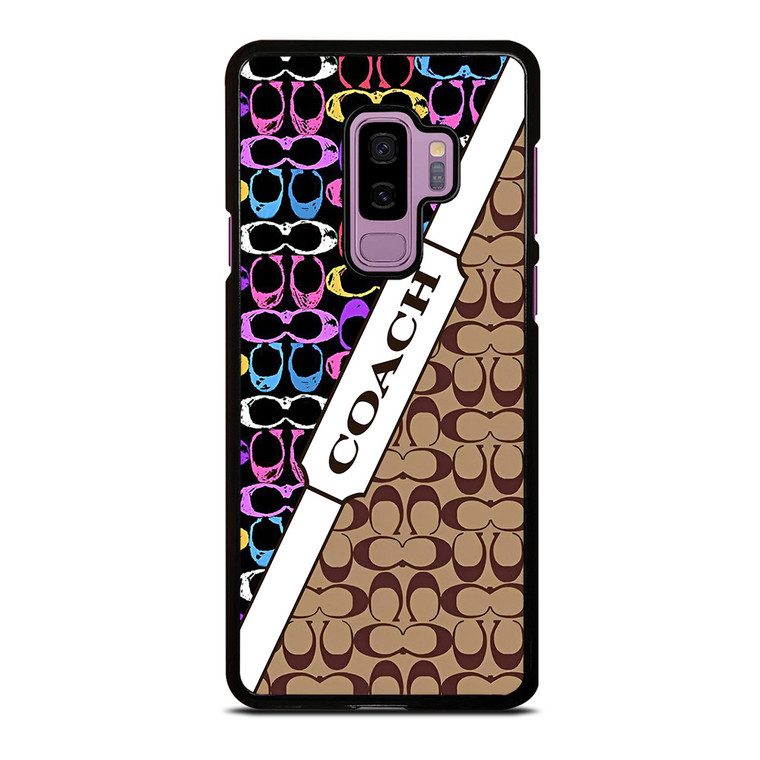 COACH NEW YORK LOGO COLORFULL BROWN PATTERN ICON Samsung Galaxy S9 Plus Case Cover