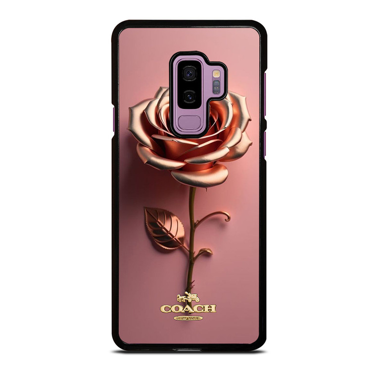 COACH NEW YORK LOGO GOLDEN ROSE Samsung Galaxy S9 Plus Case Cover