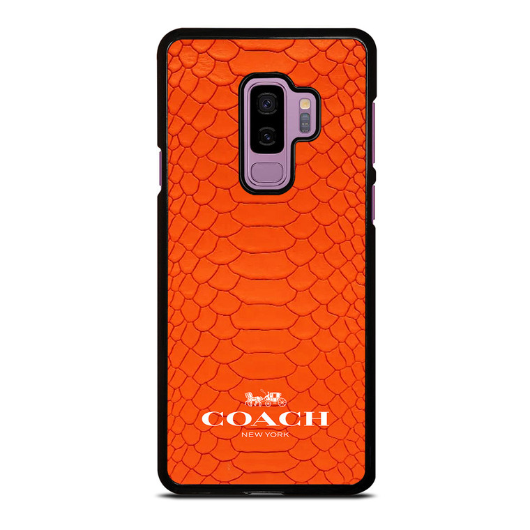 COACH NEW YORK LOGO ORANGE SNAKE Samsung Galaxy S9 Plus Case Cover