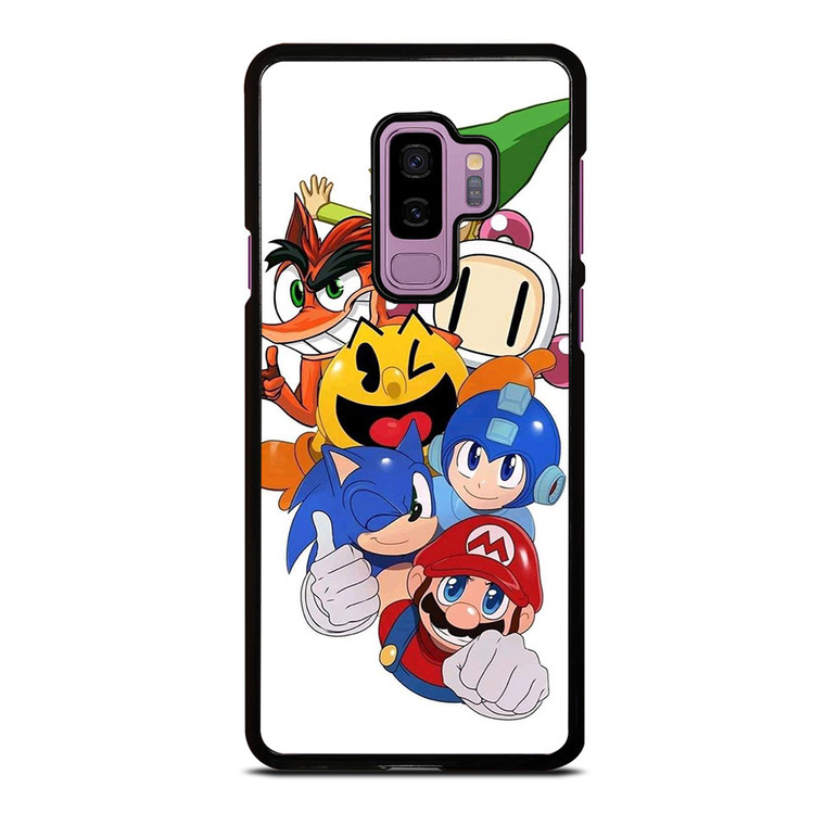 GAME CHARACTER MARIO BROSS SONIC PAC MAN Samsung Galaxy S9 Plus Case Cover