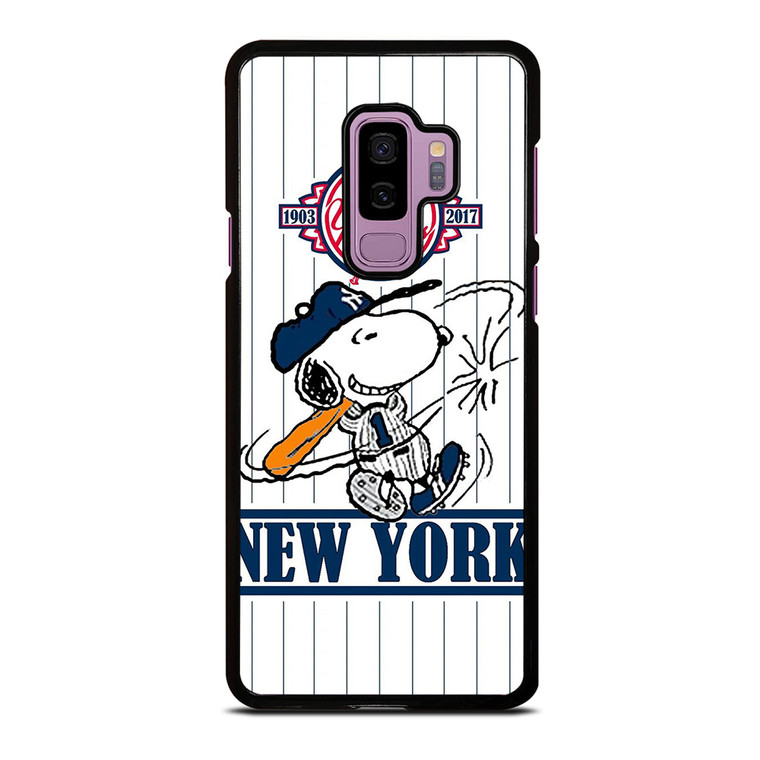 NEW YORK YANKEES LOGO BASEBALL SNOOPY THE PEANUTS Samsung Galaxy S9 Plus Case Cover