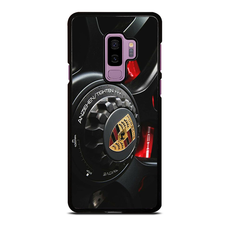 PORSCHE LOGO CAR ON RIM Samsung Galaxy S9 Plus Case Cover