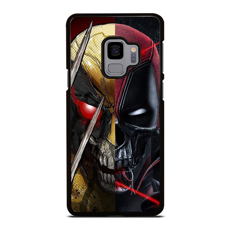 DEADPOOL X WOLVERINE SKULL ICON Samsung Galaxy S9 Case Cover