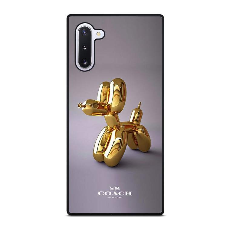 COACH NEW YORK LOGO GOLD DOG BALLOON Samsung Galaxy Note 10 Case Cover