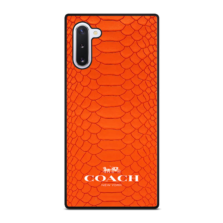 COACH NEW YORK LOGO ORANGE SNAKE Samsung Galaxy Note 10 Case Cover