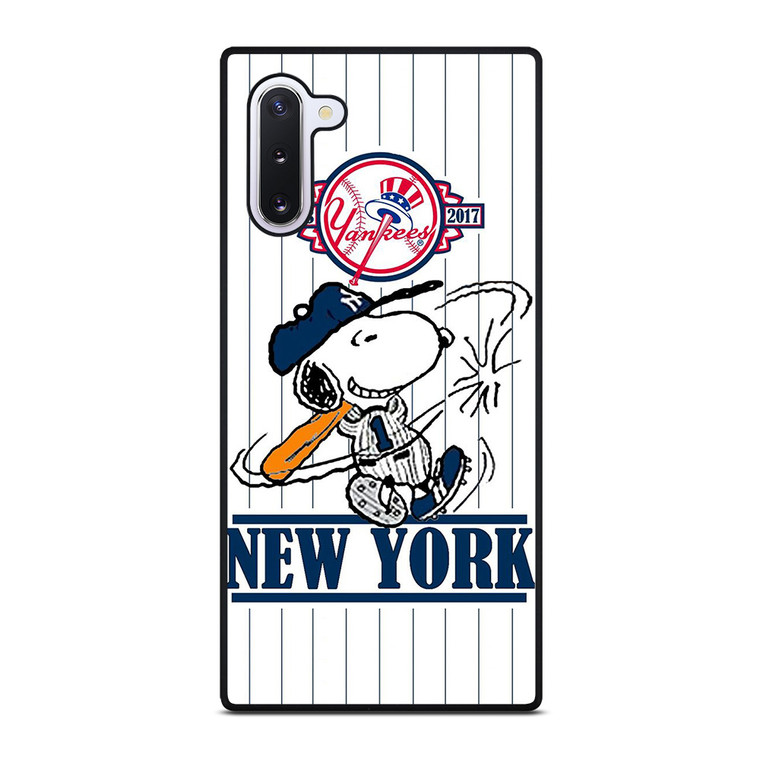 NEW YORK YANKEES LOGO BASEBALL SNOOPY THE PEANUTS Samsung Galaxy Note 10 Case Cover