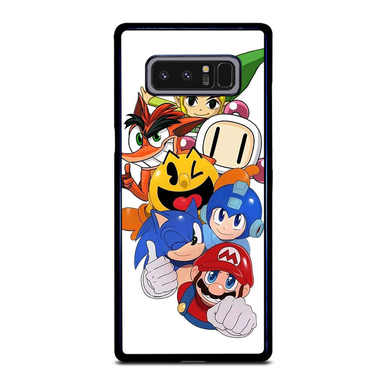 GAME CHARACTER MARIO BROSS SONIC PAC MAN Samsung Galaxy Note 8 Case Cover