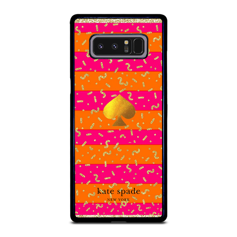 KATE SPADE NEW YORK YELLOW PINK STRIPES GLITTER Samsung Galaxy Note 8 Case Cover
