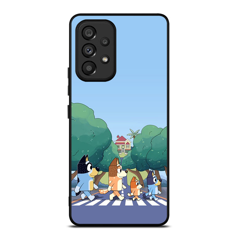 HEELERS FAMILY BLUEY CARTOON ABBEY ROAD Samsung Galaxy A53 Case Cover