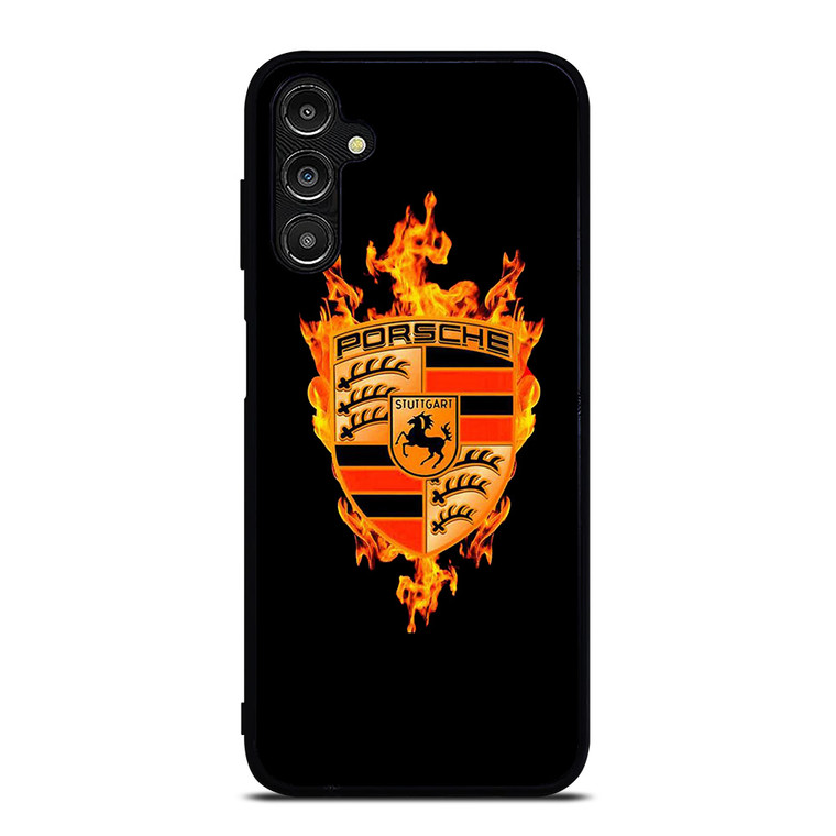 PORSCHE LOGO CAR ON FIRE Samsung Galaxy A14 Case Cover