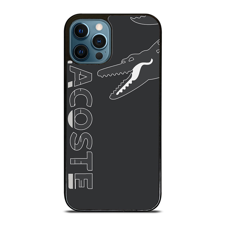 LACOSTE CROC LOGO GRAY ICON iPhone 12 Pro Max Case Cover