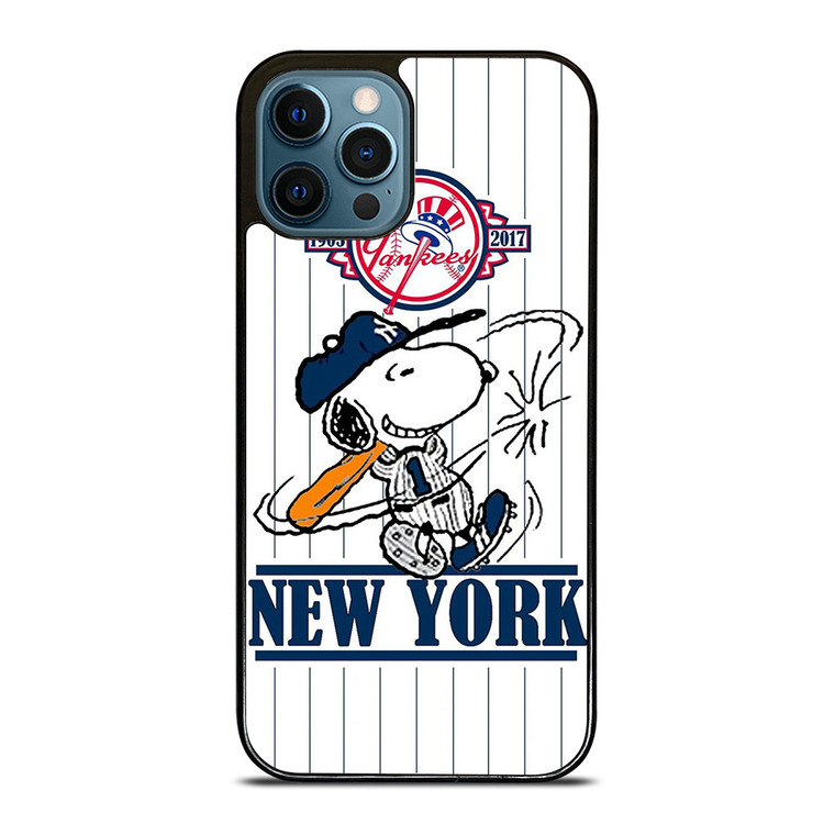 NEW YORK YANKEES LOGO BASEBALL SNOOPY THE PEANUTS iPhone 12 Pro Max Case Cover