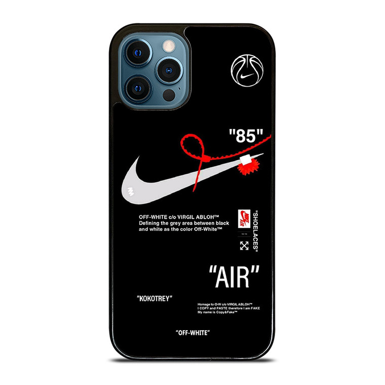 NIKE AIR JORDAN OFF WHITE BLACK KOKOTREY iPhone 12 Pro Max Case Cover