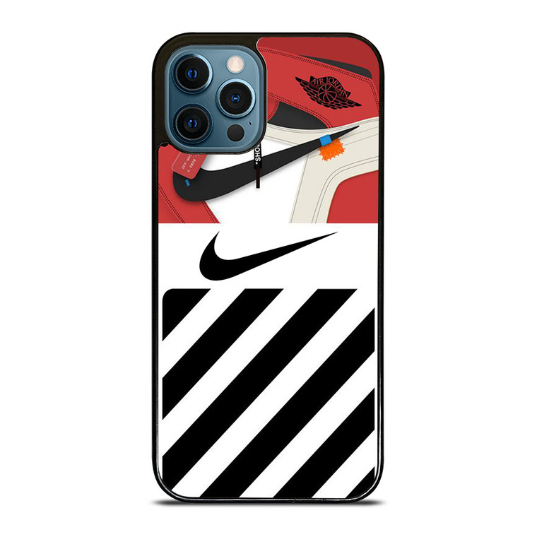 NIKE AIR JORDAN SHOES OFF WHITE LOGO iPhone 12 Pro Max Case Cover