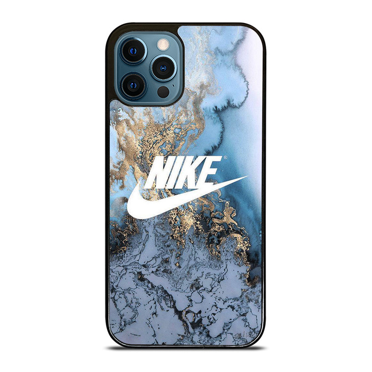 NIKE LOGO BLUE MARBLE iPhone 12 Pro Max Case Cover