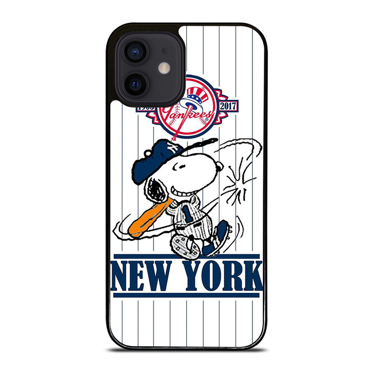 NEW YORK YANKEES LOGO BASEBALL SNOOPY THE PEANUTS iPhone 12 Mini Case Cover