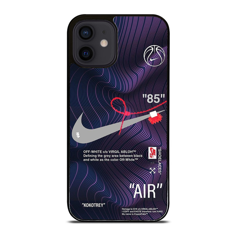 NIKE AIR JORDAN OFF WHITE PURPLE iPhone 12 Mini Case Cover