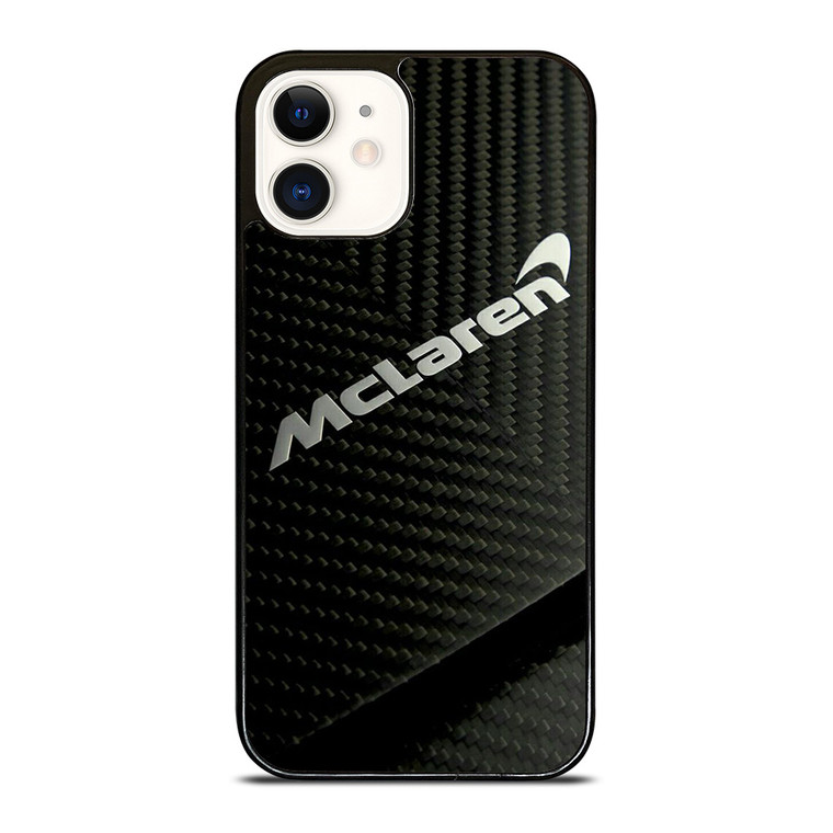 MCLAREN CAR LOGO CARBON iPhone 12 Case Cover