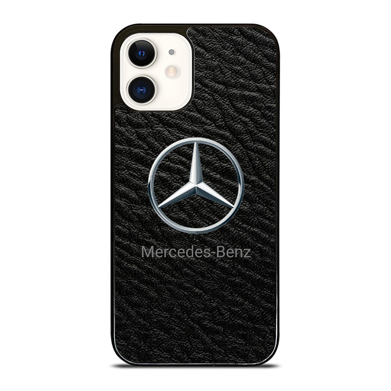 MERCEDES BENZ LOGO ON LEATHER iPhone 12 Case Cover